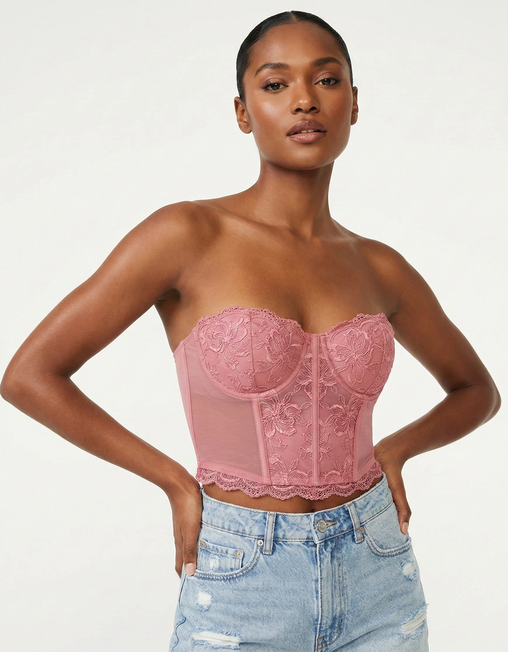 Vintage Blossom Straplez Büstiyer